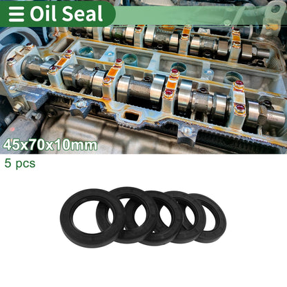 Oil Seal / 45x70x10mm / Rotary Shaft Seal NBR Black for Vehicle