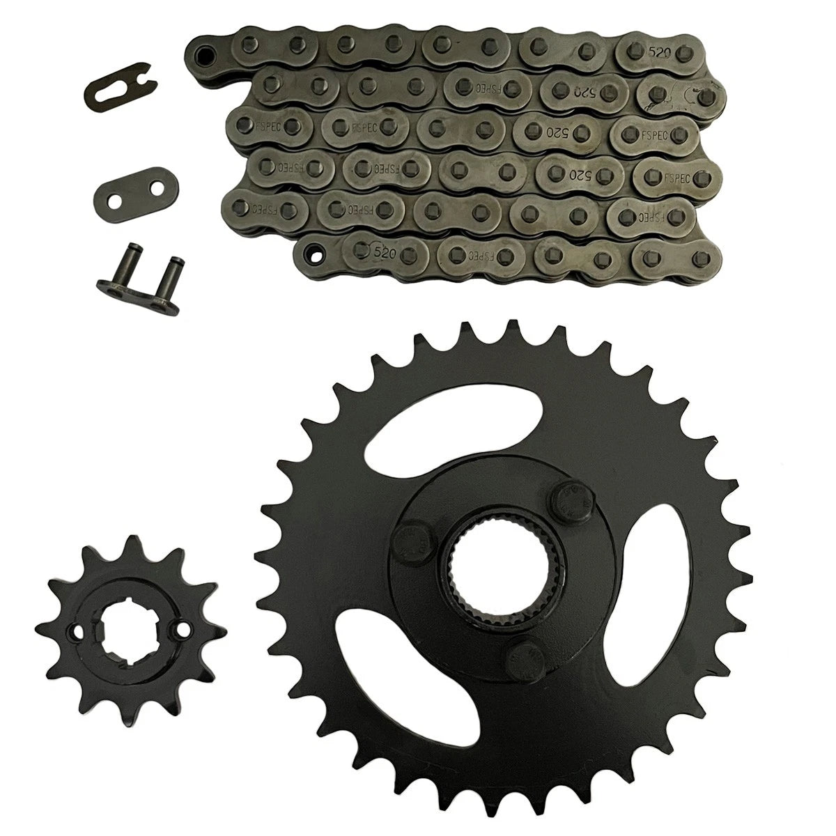Drive Chain / 520x60 / 2 x 12/32 Sprockets for Polaris RZR 170 (2009–2016)