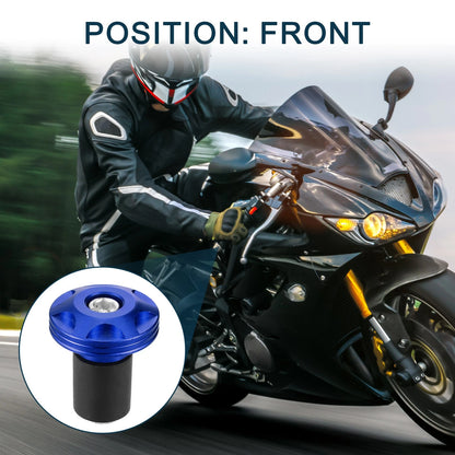 End Plugs 18-20mm 32mm OD Aluminum Alloy Blue 2 x for Motorcycle