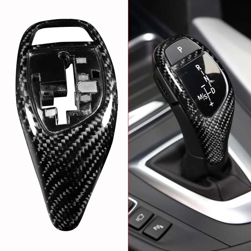 Real Carbon Fiber Gear Shift Knob Kit fit For BMW F20 F22 F30 F32 F10 M Sport