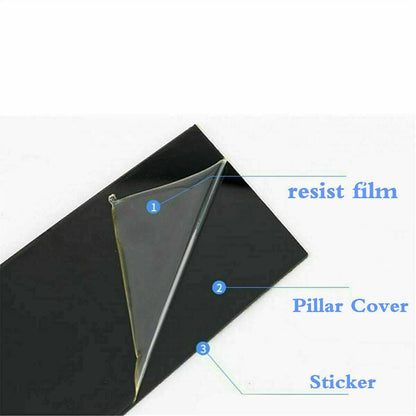 6 x Gloss Black Pillar Post Cover Door Trim for FORD Explorer (2020–2022)