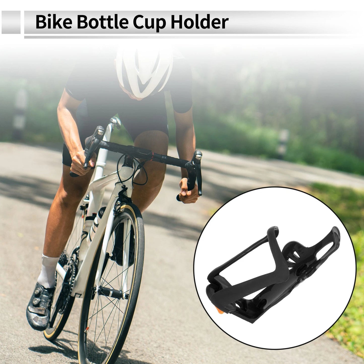 Cup Holder for Motorcycle/Bicycle Universal Black ABS PC 1 Pc
