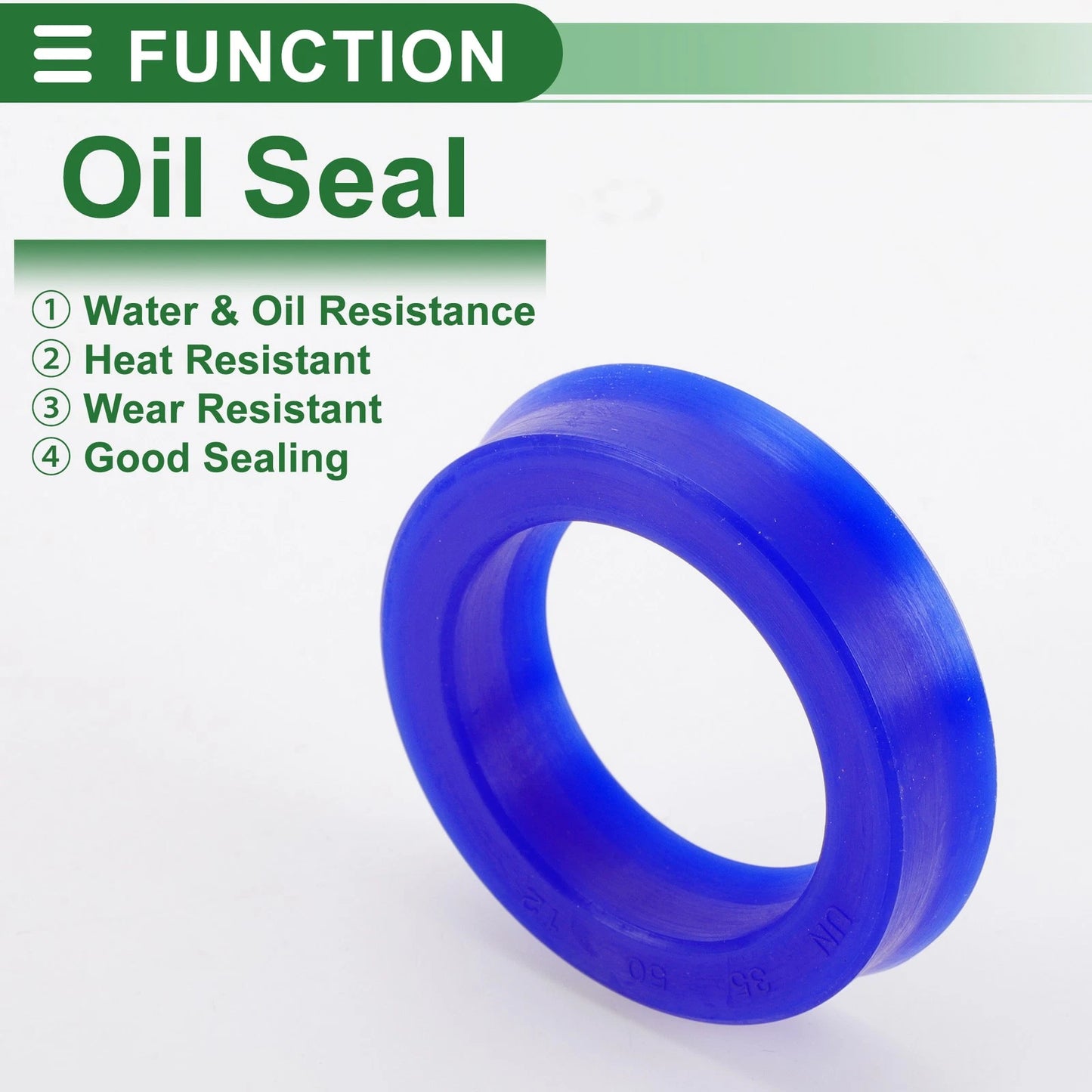 Oil Seal 35x50x12mm TPU Rotary Shaft Seal High Pressure Blue 5 Pcs