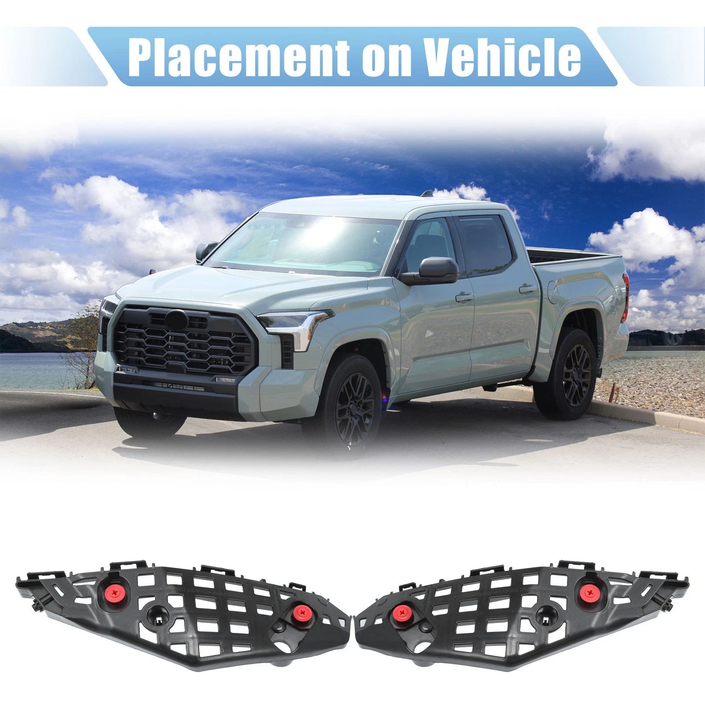 Pair of Bumper Bracket Retainers for Toyota