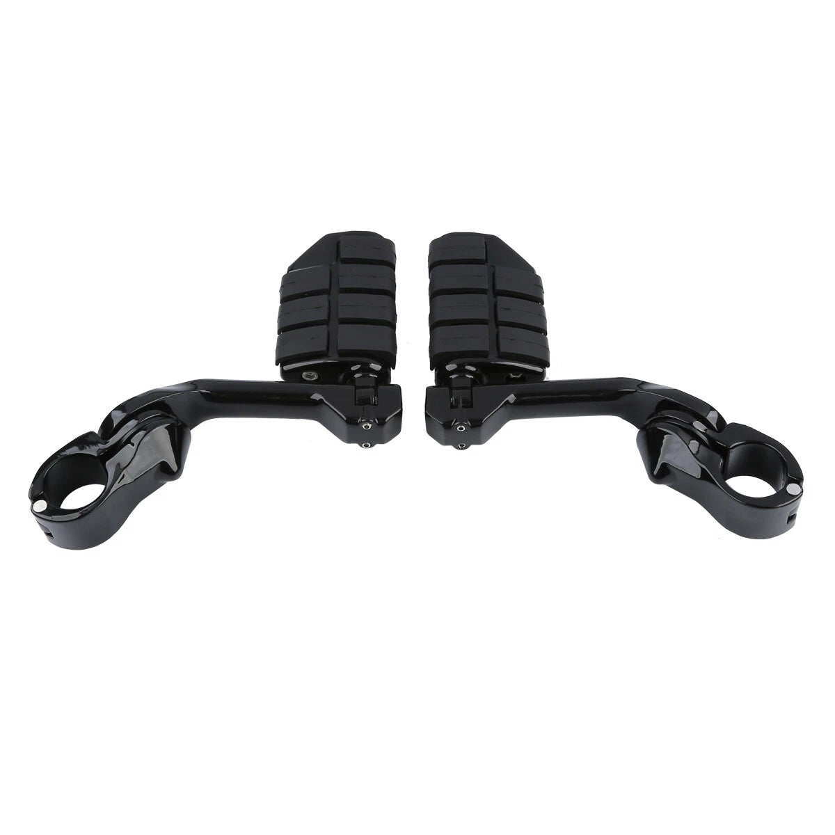 1-1/4" Engine Guards Long Angled Foot Pegs Rest Mount for Harley Touring