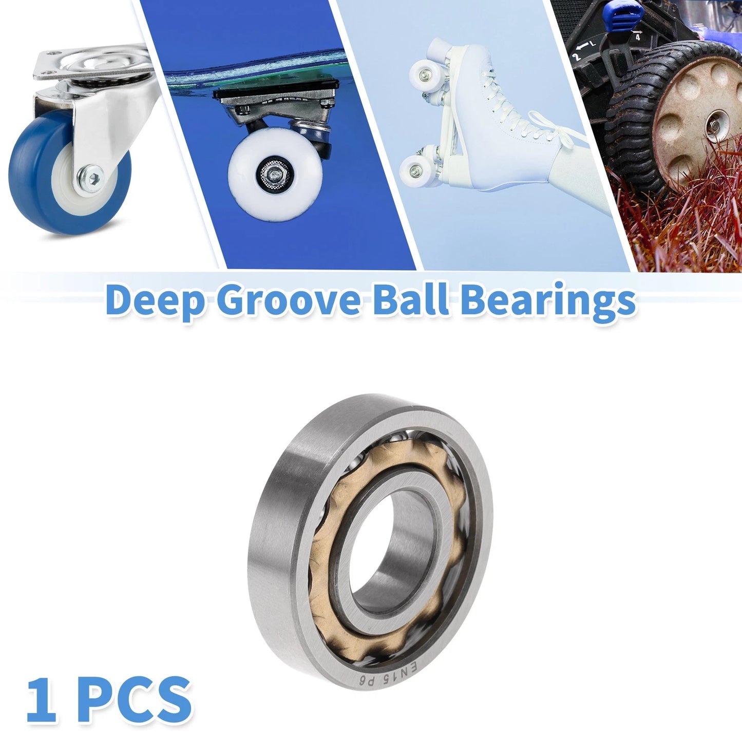 15x35x8mm Deep Groove Ball Bearings Scooter Skateboard Wheel