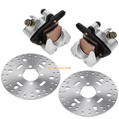 Front Brake Calipers & Disc Rotors for Yamaha Kodiak 400 YFM400 4x4 (1999–2002)