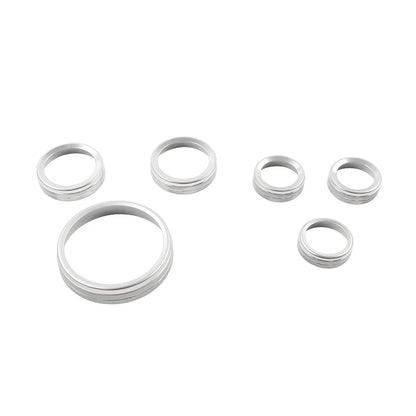 Stereo Tune Knob Headlight Switch Covers for Ford Bronco (2021-2022) Silver