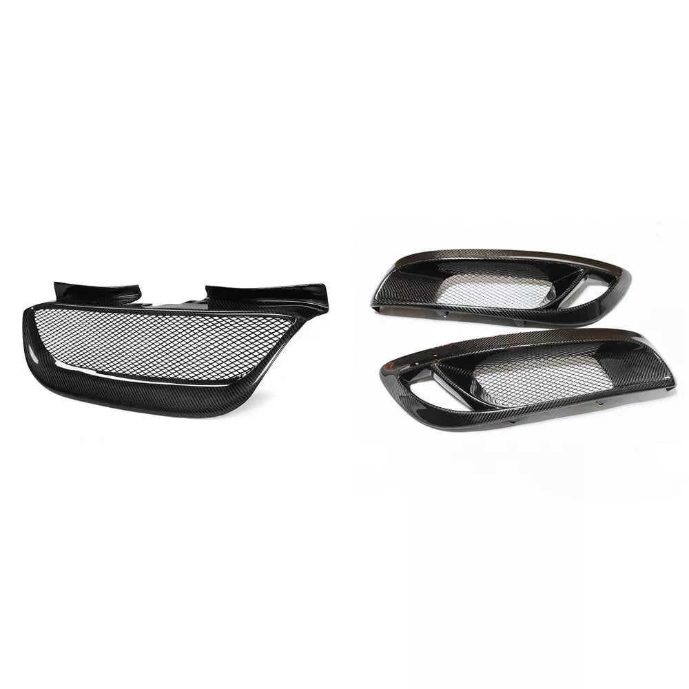Front Grill + 2 Fog Light Covers for Hyundai Genesis Coupe (2008-2012)