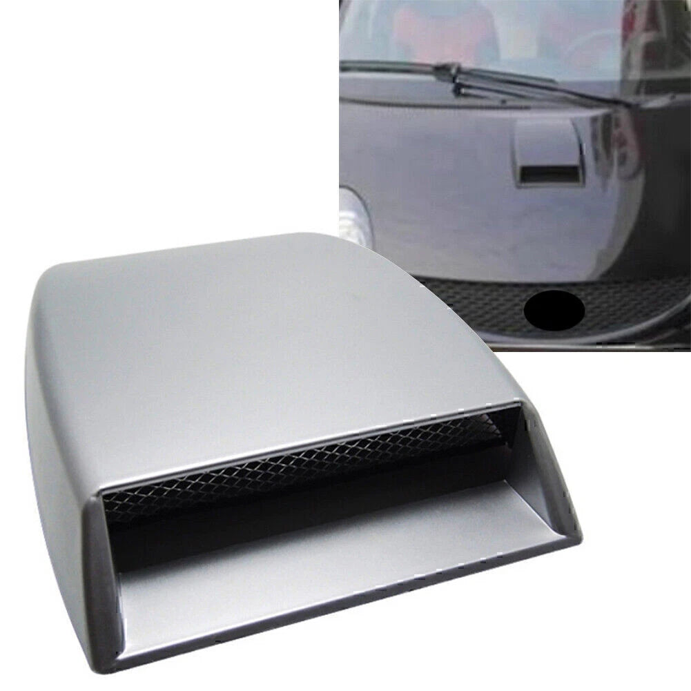 Universal Grey Hood Scoop Vent for Car Roof Decorative Air Flow (N/A)