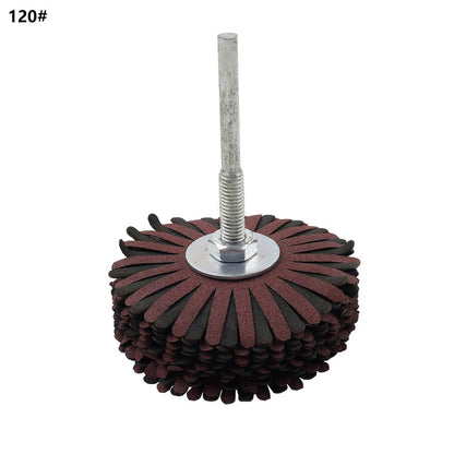3" Cloth Flap Wheel Polishing Abrasive for Dremel Rotary Tool (80-180 Grit)