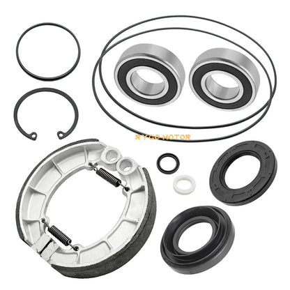Rear Brake Drum Bearing Seals Shoes for Honda Foreman Rubicon 500 TRX500F