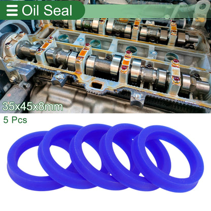 Oil Seal 35x45x8mm Rotary Shaft Seal TPU Blue 5 Pcs for MakeModel
