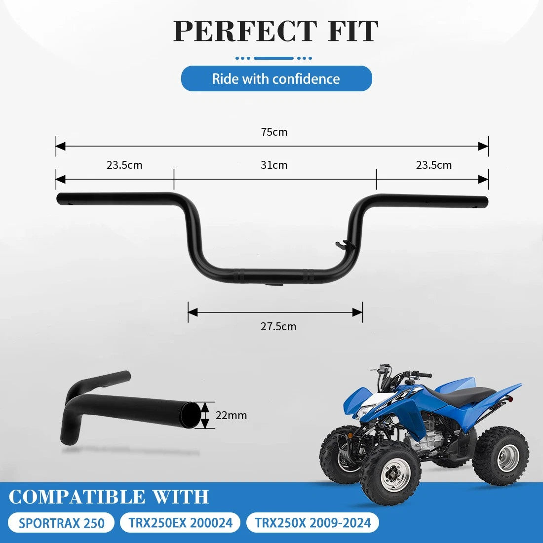 Handlebar for Honda Sportrax 250 TRX250EX (2008-2009)