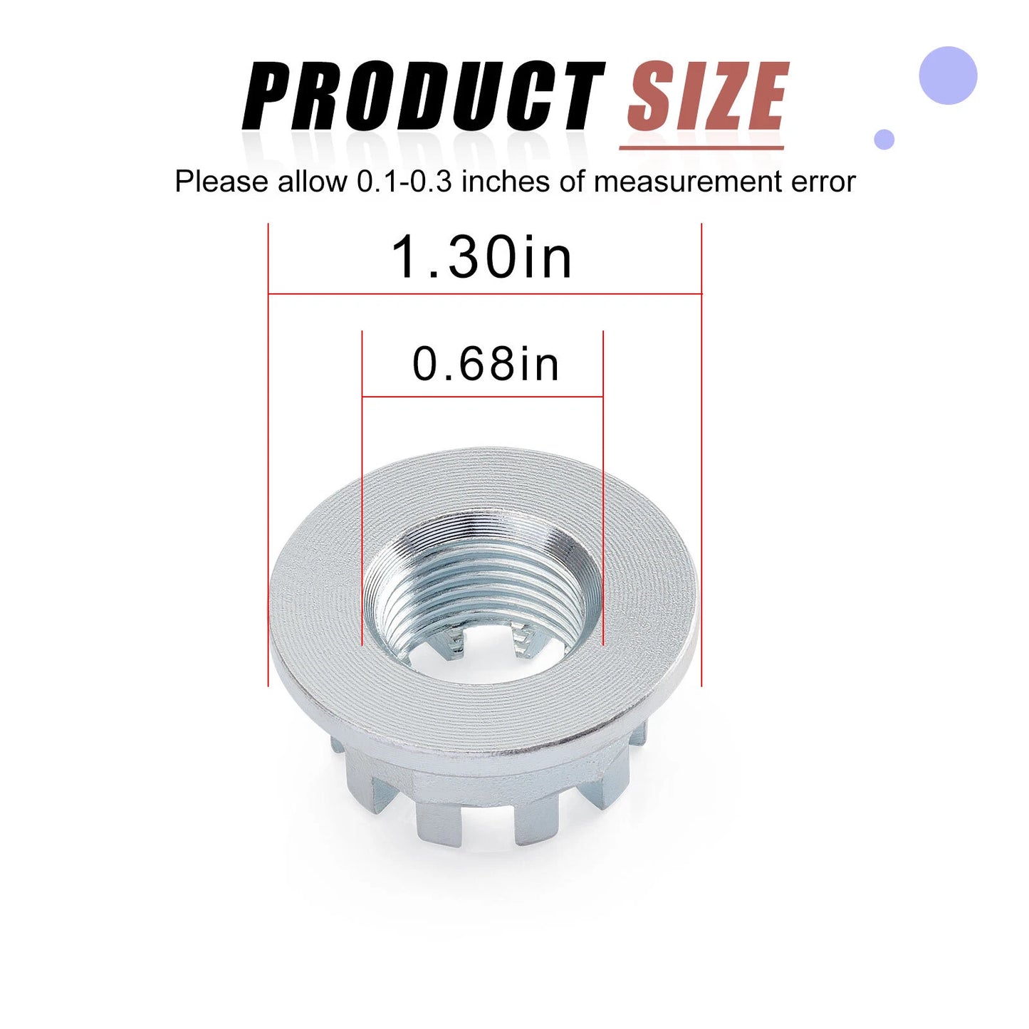 Rear Wheel Castle Nut & Pin for Honda TRX300/TRX350/TRX420/TRX500 2x4