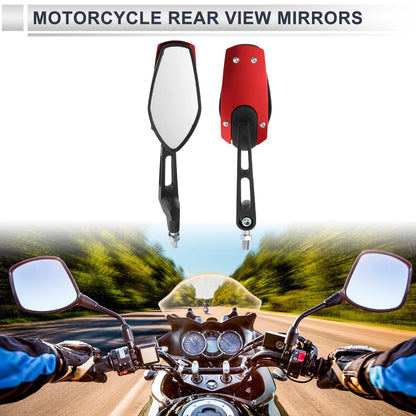 M8/M10 2 x Rear View Handlebar Mirrors for Motorcycle