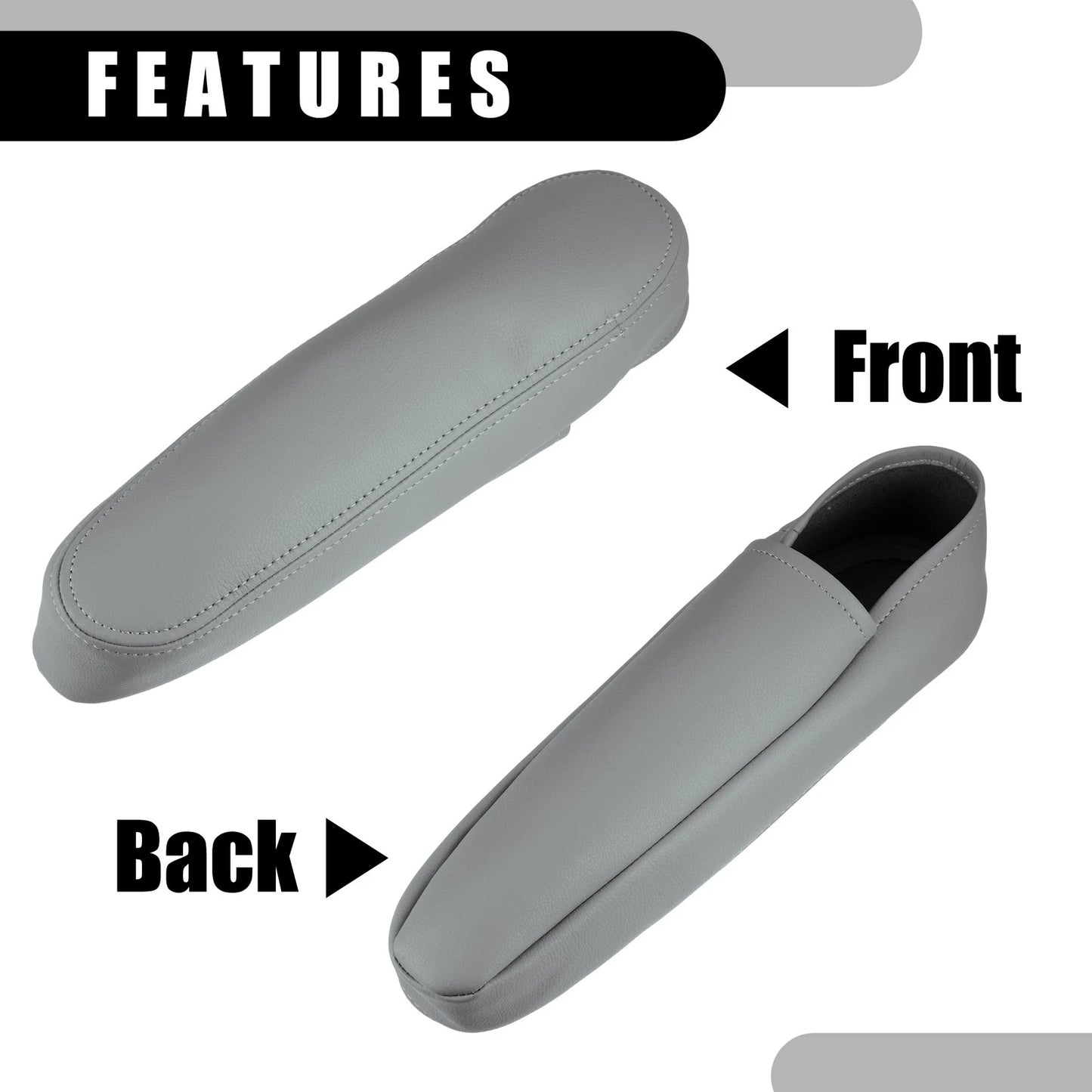 Driver Side Armrest Cover for Toyota Sequoia (2001-2007) Gray