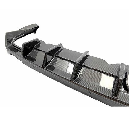 Real Carbon Fiber Rear Bumper Diffuser Cover For Dodge Challenger 2013-2023