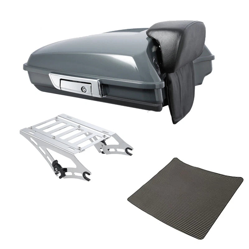 Trunk Mount Rack for Harley CVO Road Street Glide (2014-2025) Gunship Gray