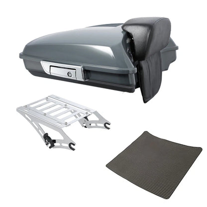 Trunk Mount Rack for Harley CVO Road Street Glide (2014-2025) Gunship Gray