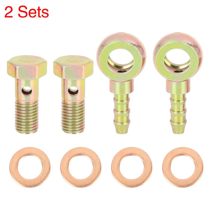 Banjo Hose Barb Bolt Fittings 8mm/0.31" 2 x Banjo Bolt Washer for Motorcycle