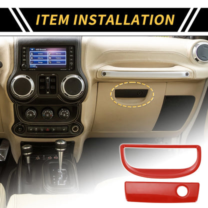 Glove Box Handle Switch Cover for Jeep Wrangler JK (2007-2017) Red