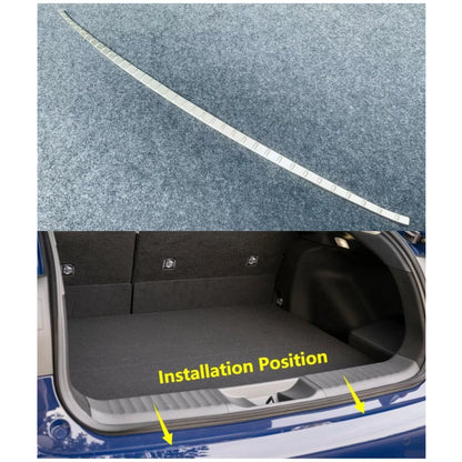 Silver Steel Rear Outer Guard Bumper Cover Trim for 2023-2024 Toyota Prius