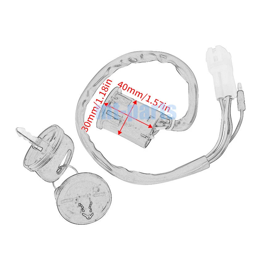 Ignition Key Switch Lock Set for Arctic Cat Utility 150 2x4 (2009-2019)