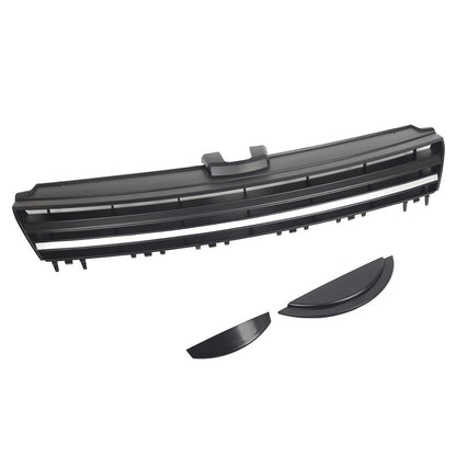 Front Bumper Upper Grille w/ Silver Trim for VW Golf Sportwagen (2015-2017)