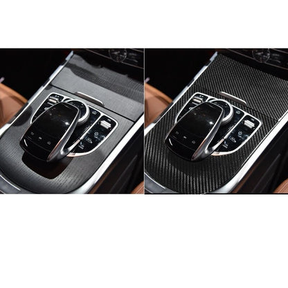 Real Carbon Fiber Gear Shift Panel Cover Trim for Benz G500 G63 W464 2019-2023