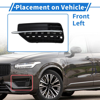 Fog Light Cover for Volvo XC90 T5 (2003-2014) Black Silver Tone 1 x