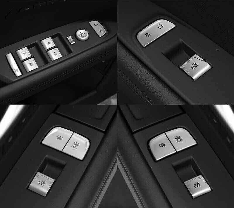 Matte Silver Window Lift Button Trim 16PCS for Cadillac CT6 (2016–2020)