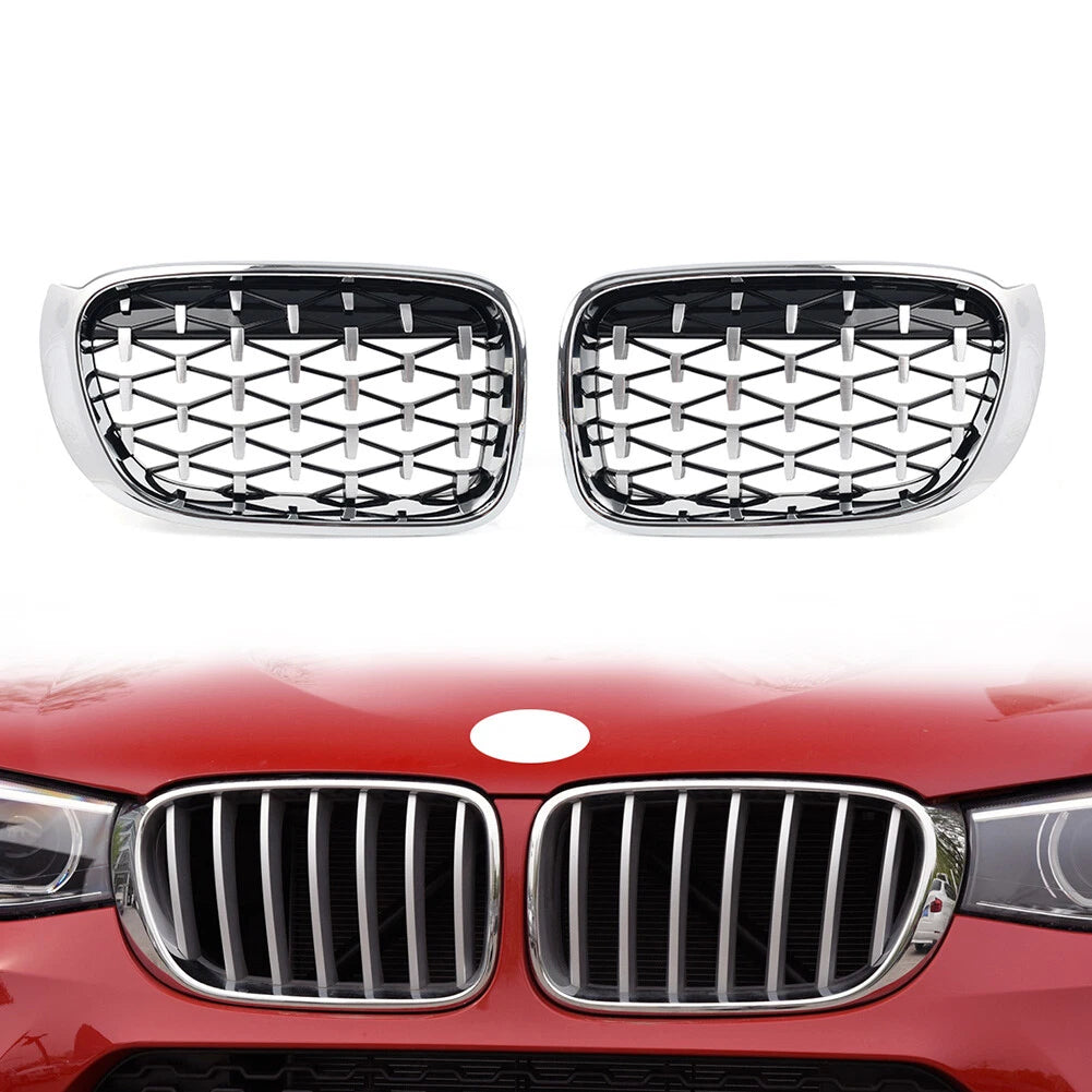 Front Bumper Kidney Grille for BMW X3 F25, X4 F26 (2014-2017)