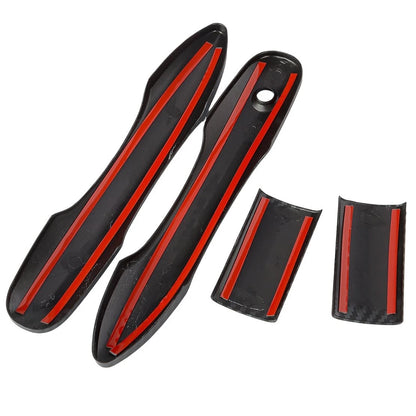 ABS Carbon Fiber Door Handle Cover Trim for Toyota Hiace (2019-2024)