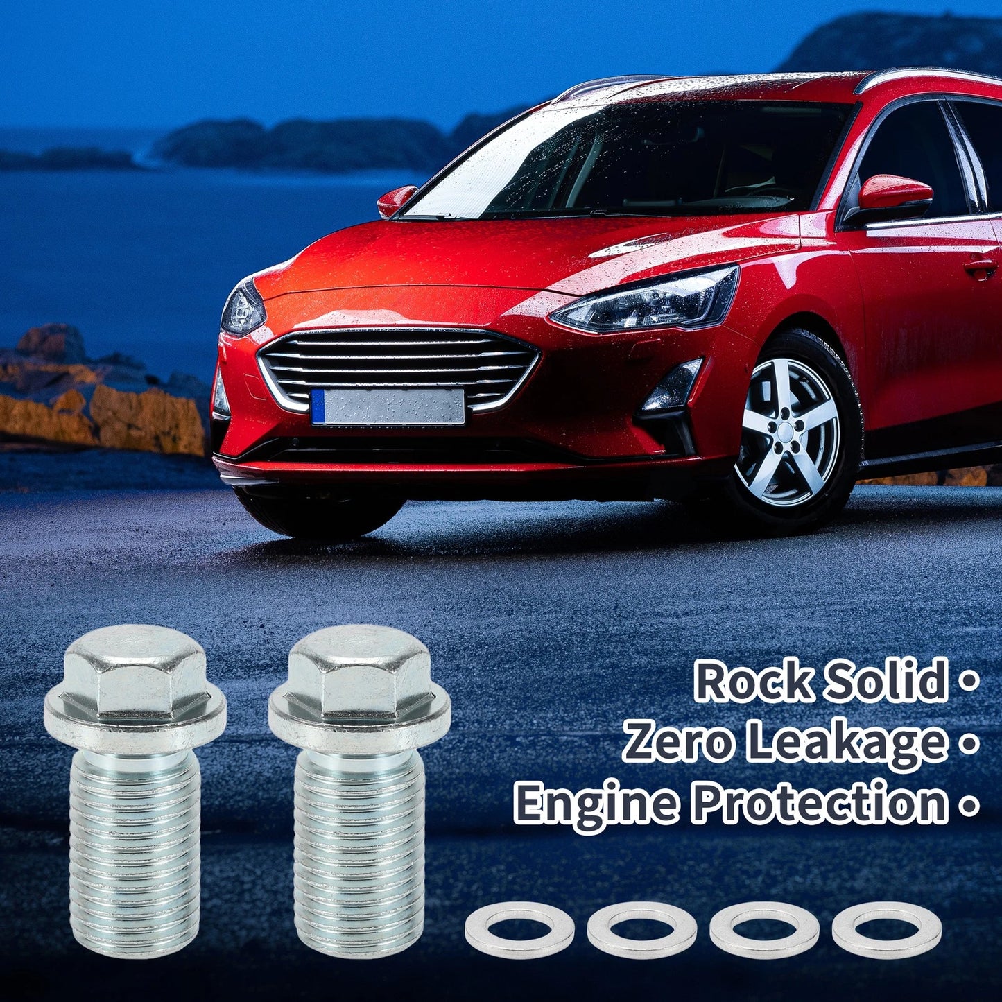1 Set M12x1.5 1.3in Oil Drain Plug with Gasket for Car/Motorcycle