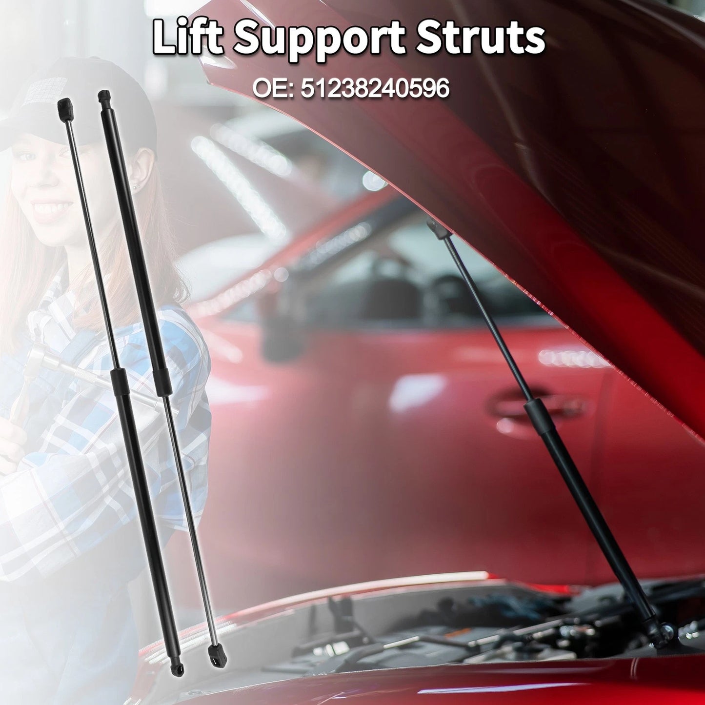 Hood Lift Supports Struts for BMW 745i/745Li (2002-2005)