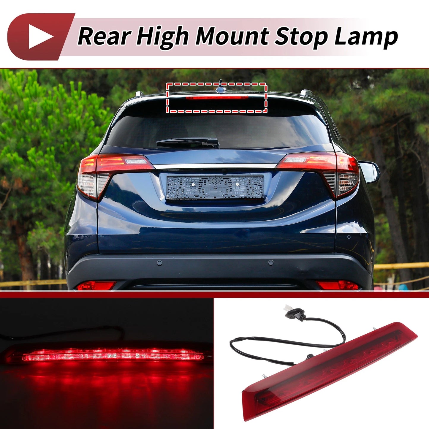 Red LED Third Brake Light for Honda HR-V Vezel (2014-2022)