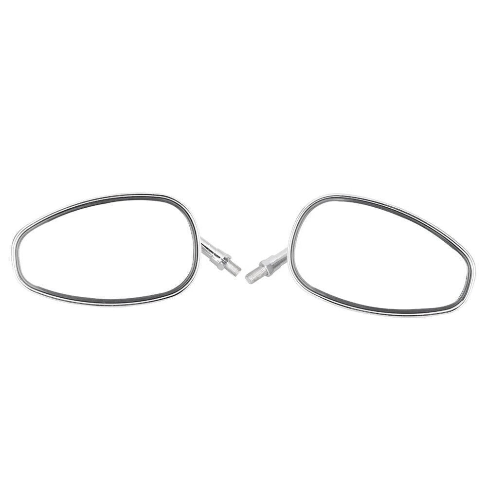 2 x 10mm Chrome Thread Oval Side Mirrors for Make & Model
