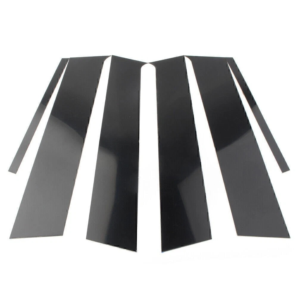 6 x Door Window Trim Covers for Mitsubishi Lancer Sedan (2008-2017) Black