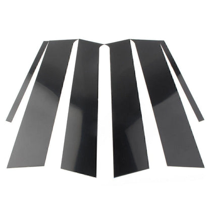 6 x Door Window Trim Covers for Mitsubishi Lancer Sedan (2008-2017) Black