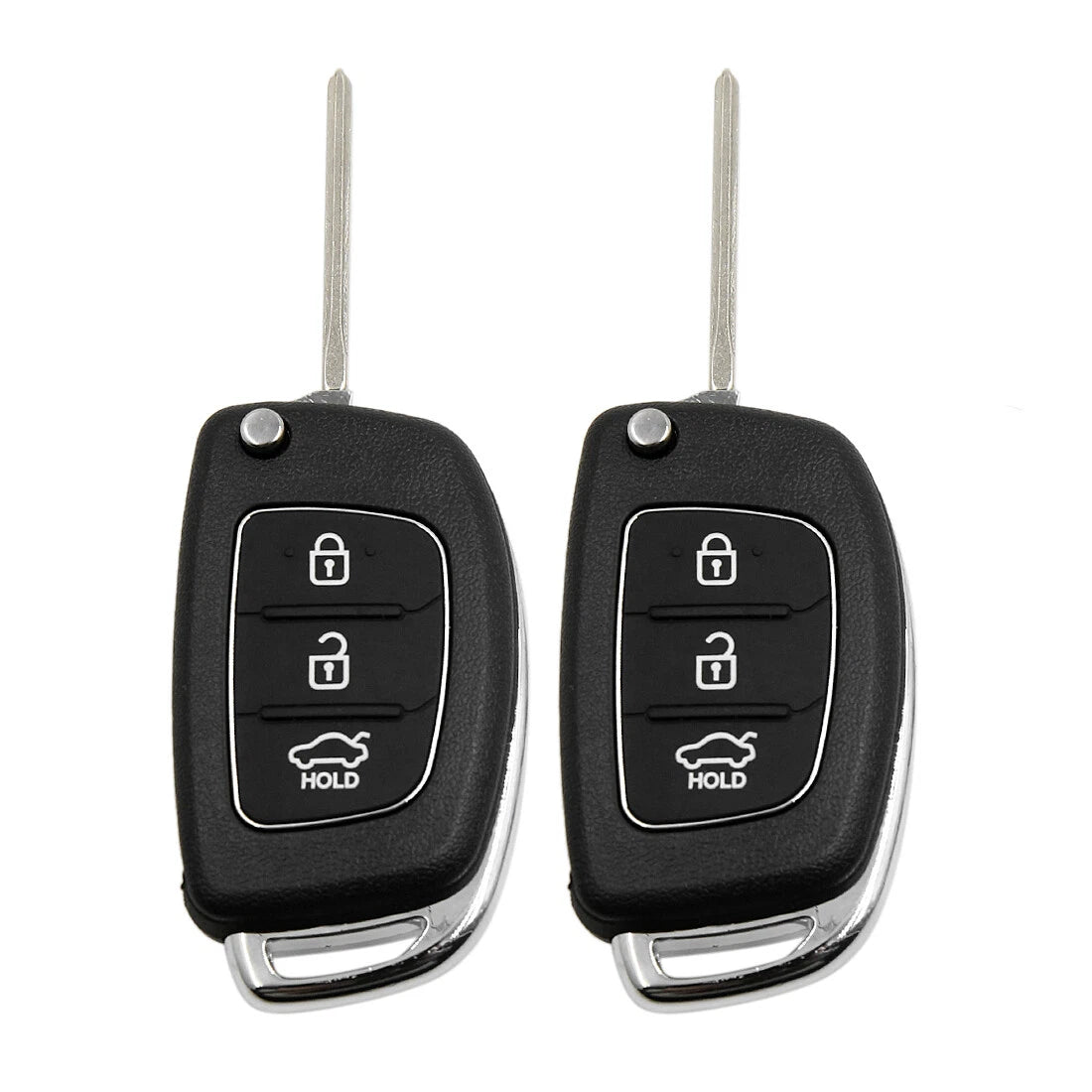 2 x Flip Folding Key Remote Fob Case for Hyundai ( Specified)