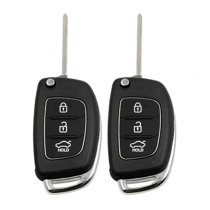 2 x Flip Folding Key Remote Fob Case for Hyundai ( Specified)