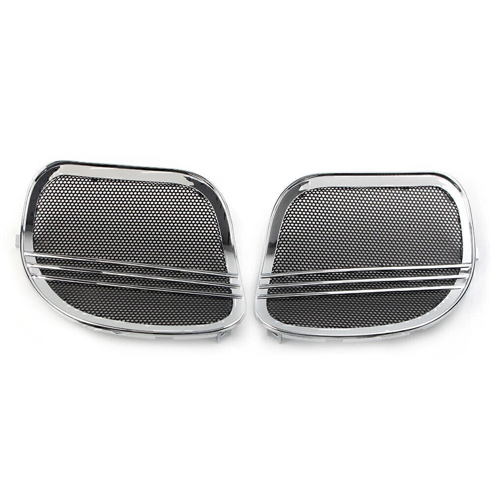 Chrome Tri-Line Speaker Grills Cover Trim for Harley Road Glide (2015-2021)