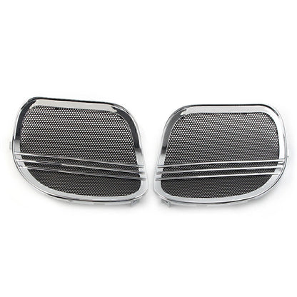 Chrome Tri-Line Speaker Grills Cover Trim for Harley Road Glide (2015-2021)