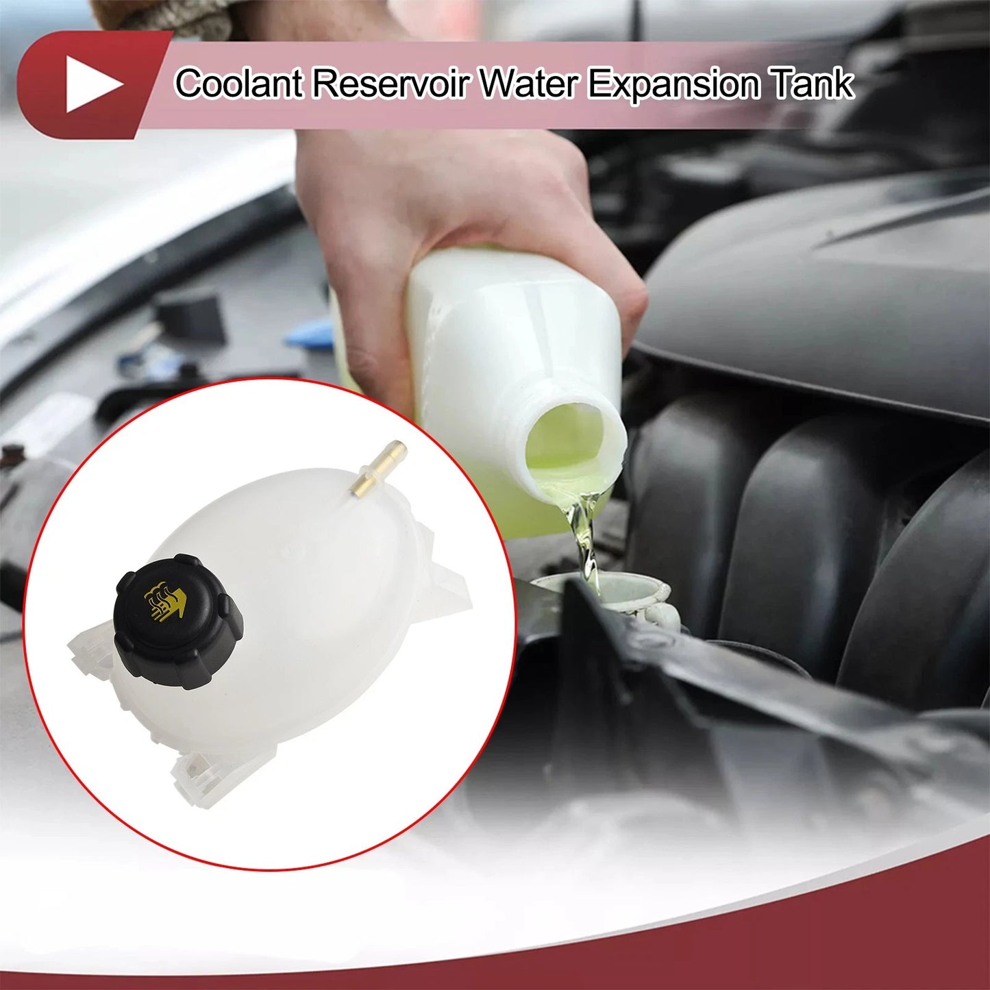 OEM Coolant Expansion Tank and Cap Assembly for Renault Clio