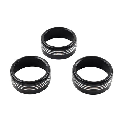 Blk AC Climate Control Knob Ring Covers for Subaru Forester XV Crosstrek WRX STi (2014-2021)