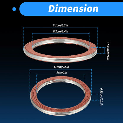 Exhaust Pipe Gasket for Lexus IS300 2001-2005 (2 x Muffler Rings)