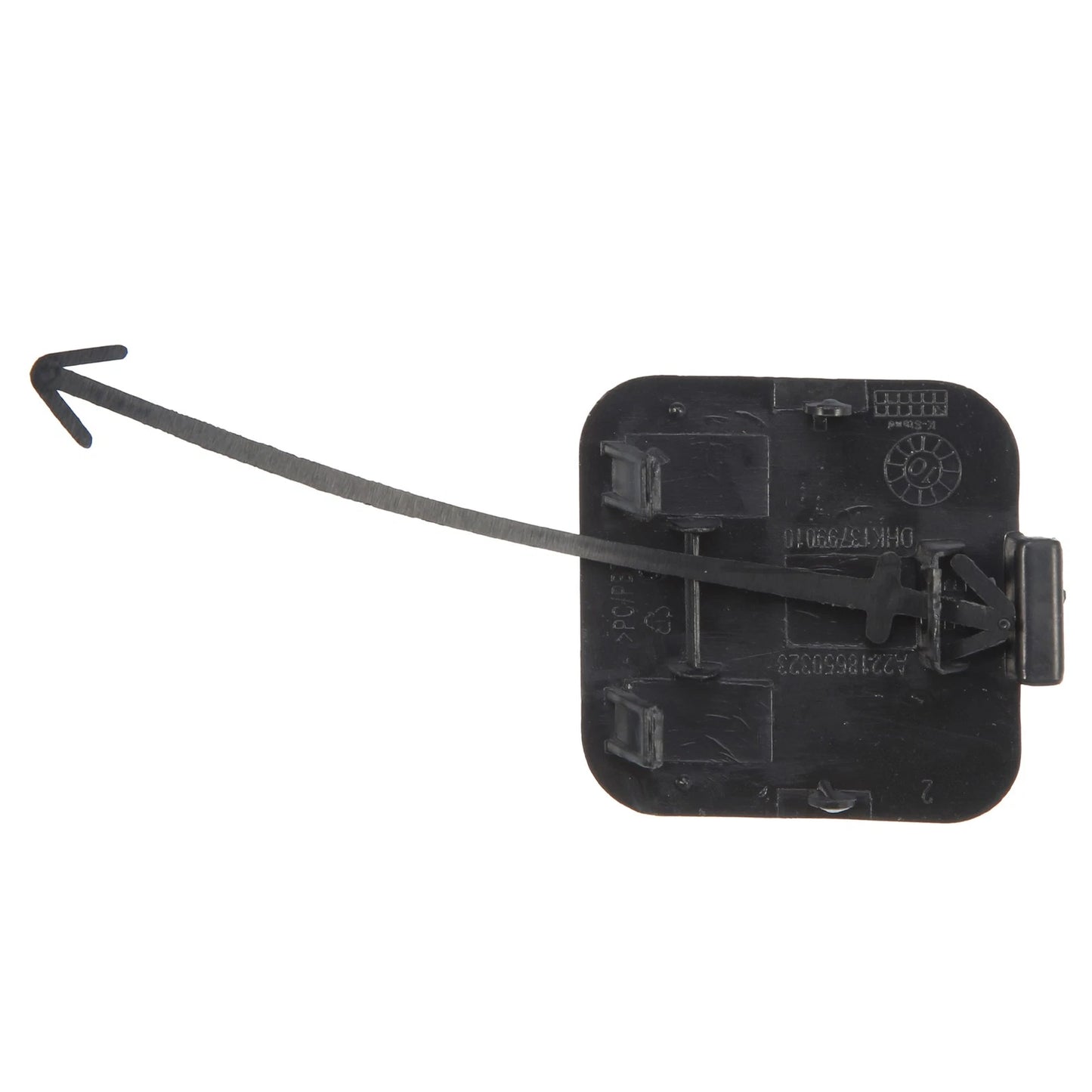 Rear Bumper Tow Hook Cover for Mercedes-Benz W221 (2007-2009) Matte Gray