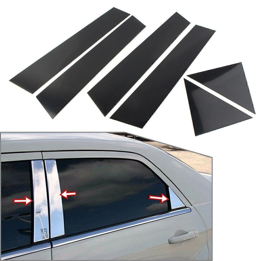 Door Trim Cover Kit for Chrysler 300/300C, Dodge Magnum, Black Pillar Posts (2005-2010)