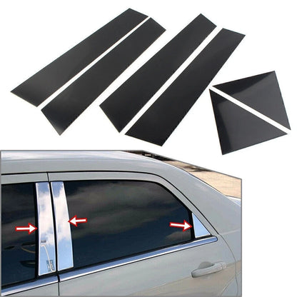 Door Trim Cover Kit for Chrysler 300/300C, Dodge Magnum, Black Pillar Posts (2005-2010)